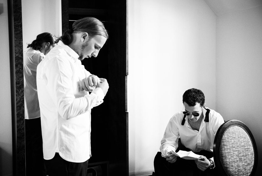 groom getting ready
