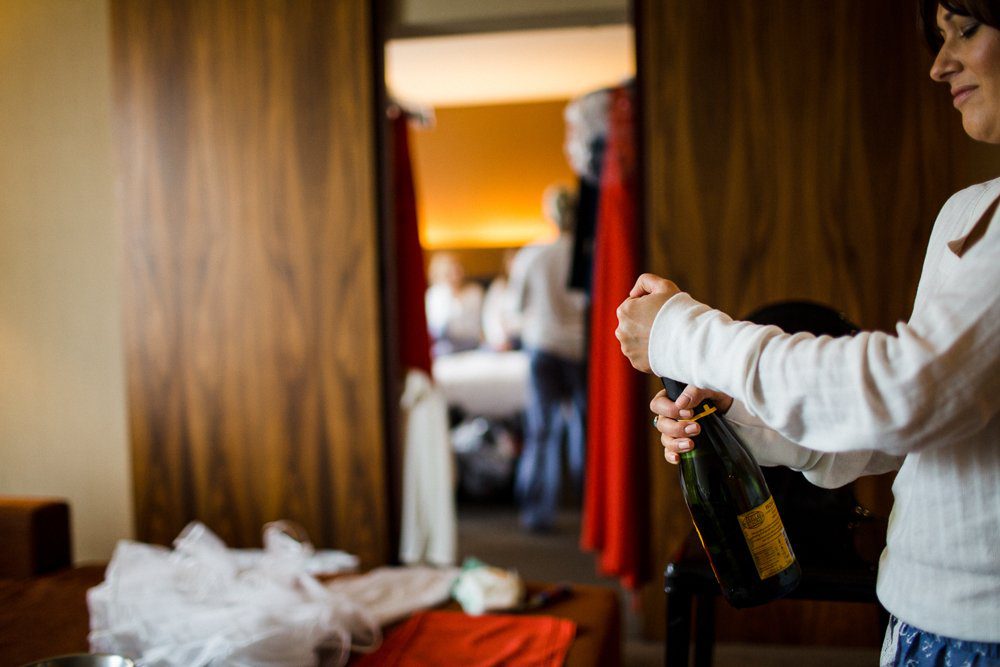 wedding champagne photo