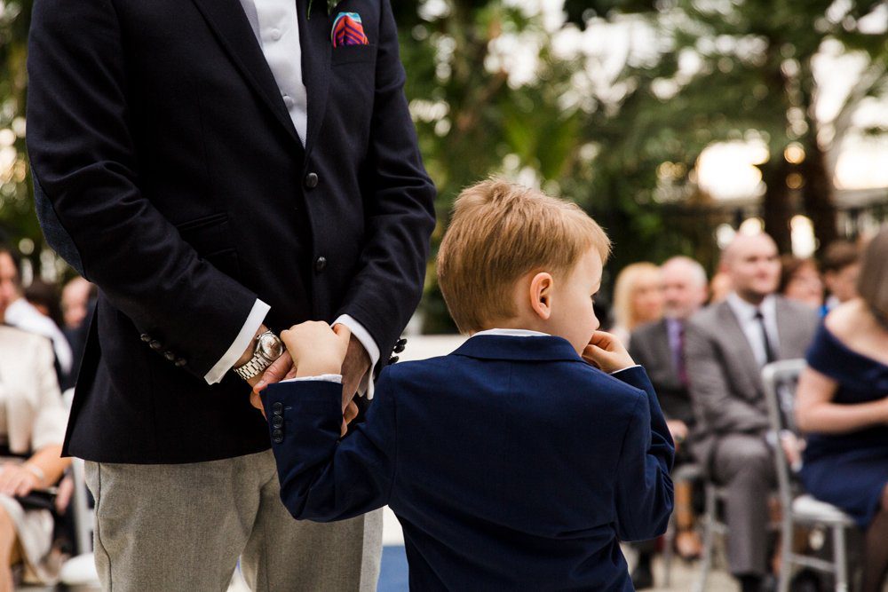 groom with son