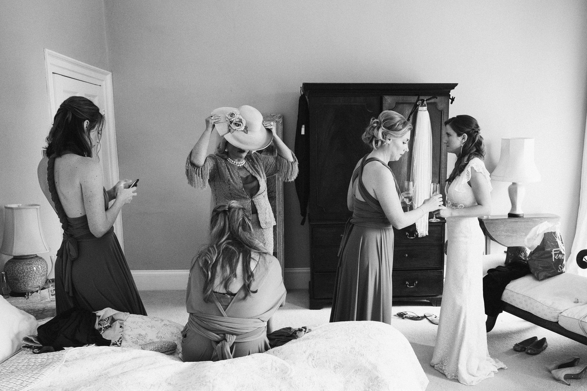 Bride getting ready pennard house