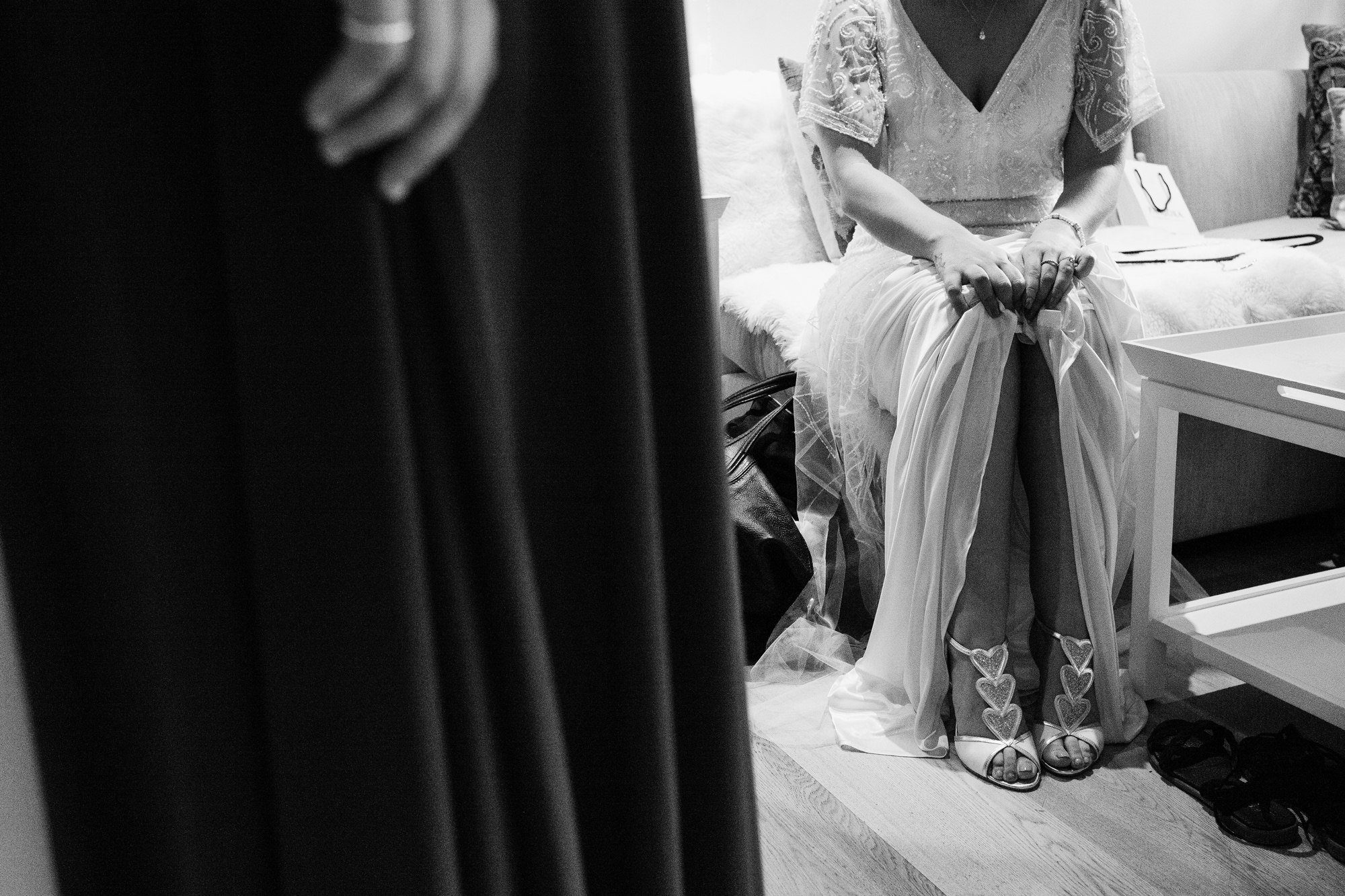bride getting ready gaynes park