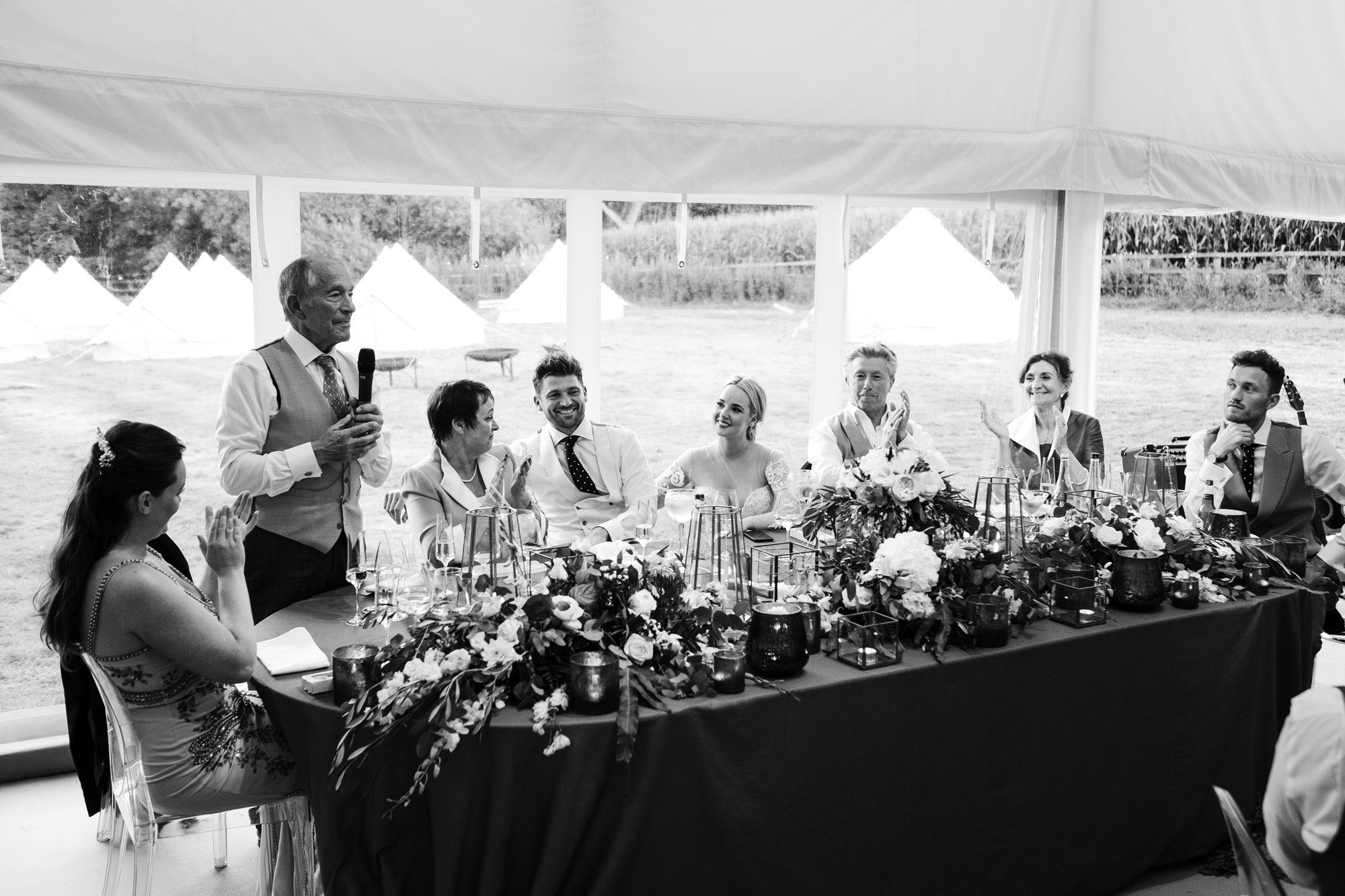 home marquee wedding photography