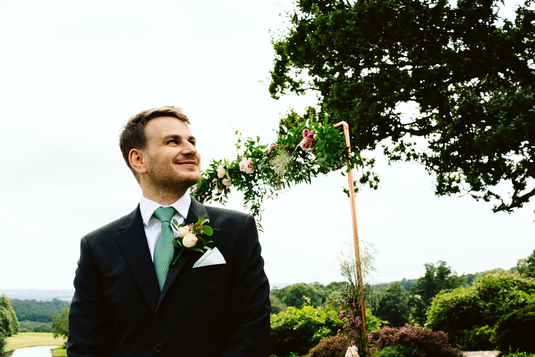 Wadhurst castle outdoor groom