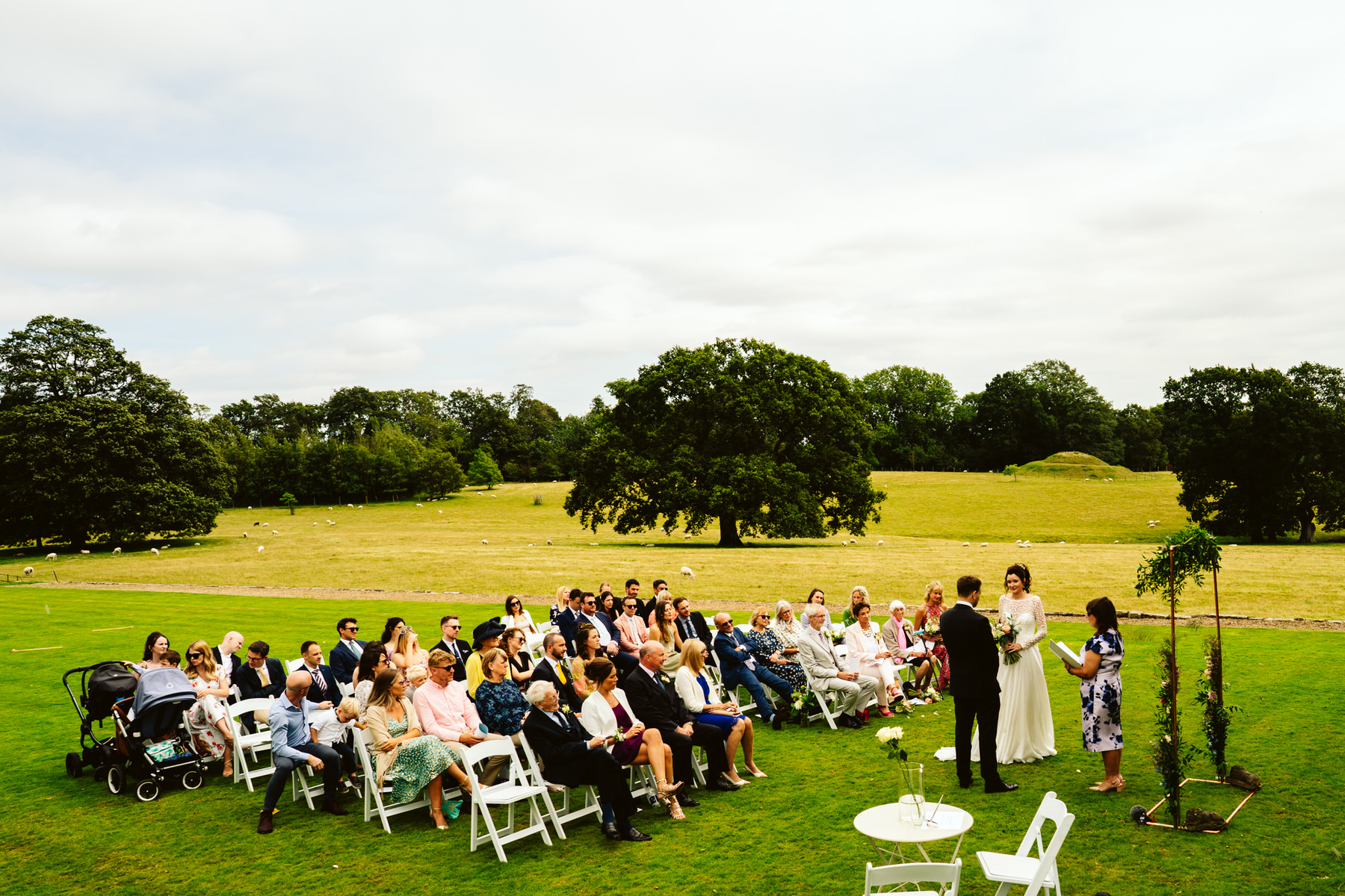Wadhurst castle outdoor wedding ceremony